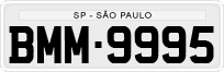 License plate of Brazil, Private owners (1990)