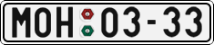 License plate of the Czech Republic, Cars (1960)