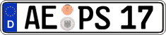 German license plate, Regular plates