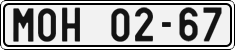 License plate of the Czech Republic, Cars (1960)