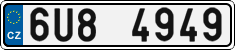 License plate of the Czech Republic, Cars (2001)