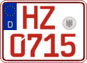German license plate, Red license plates