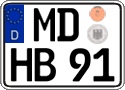 German license plate, Regular plates