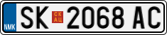 License plate of North Macedonia, Regular plates (2012)