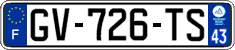French license plate, SIV (ordinary)