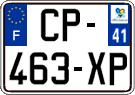French license plate, SIV (ordinary)