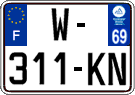 French license plate, SIV (garage)