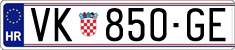 License plate of Croatia, Regular plates