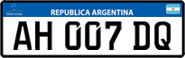 License plate of Argentina, Cars (Mercosur, AB 123 CD)
