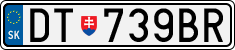 License plate of Slovakia, Cars