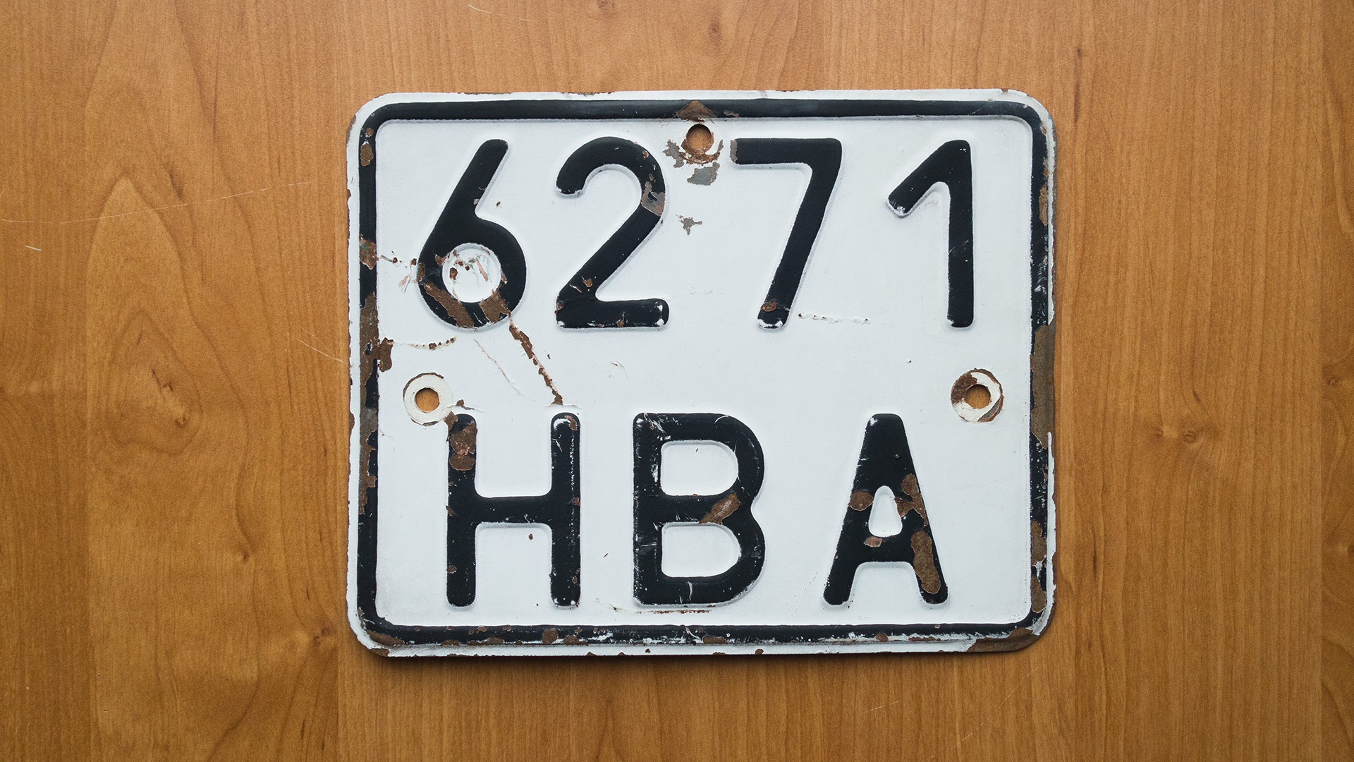 6271 НВА, License plate without vehicle 