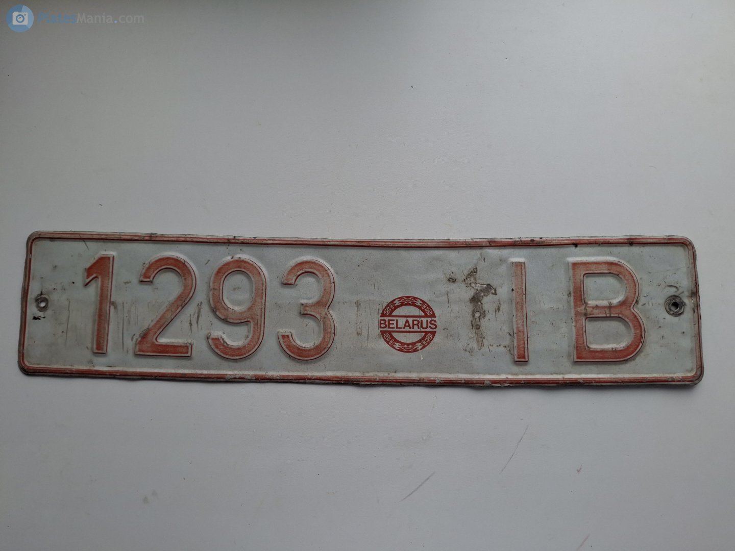 1293 IB, License plate without vehicle 