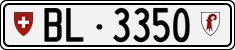 License plate of Switzerland, Cars