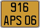 French license plate, FNI