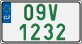 License plate of the Czech Republic, Oldtimers (2001)