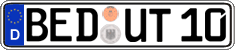 German license plate, Regular plates