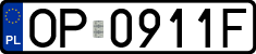 License plates of Poland, Regular car plates