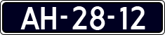 License plate of the Netherlands, Imported oldtimers (cars)