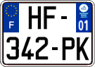 French license plate, SIV (ordinary)