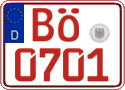 German license plate, Red license plates