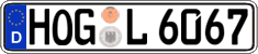 German license plate, Regular plates