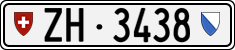 License plate of Switzerland, Cars