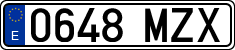 License plates of Spain, Ordinary (2000)