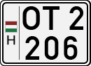 license plates of Hungary, Oldtimers (1990)