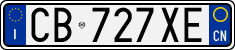 License plate of Italy, Cars (1994 year series)