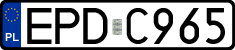 License plates of Poland, Regular car plates