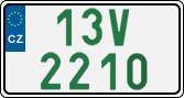 License plate of the Czech Republic, Oldtimers (2001)