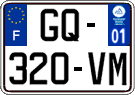 French license plate, SIV (ordinary)