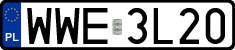 License plates of Poland, Regular car plates