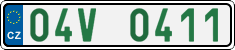 License plate of the Czech Republic, Oldtimers (2001)
