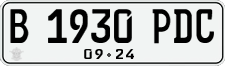 License plate of Indonesia, Regular plates
