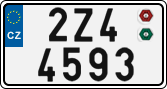 License plate of the Czech Republic, Cars (2001)