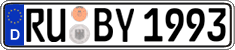 German license plate, Regular plates