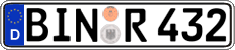German license plate, Regular plates