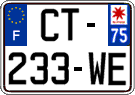 French license plate, SIV (ordinary)