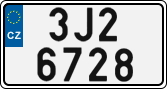 License plate of the Czech Republic, Cars (2001)