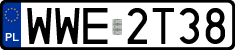 License plates of Poland, Regular car plates