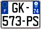 French license plate, SIV (ordinary)