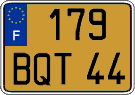 French license plate, FNI