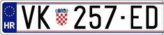 License plate of Croatia, Regular plates