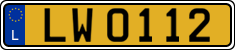 License plate of Luxembourg, 2003 year system