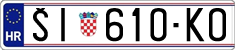 License plate of Croatia, Regular plates