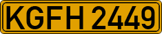 License plate of Kyrgyzstan, Foreign citizens and enterprises (1994)