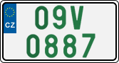 License plate of the Czech Republic, Oldtimers (2001)