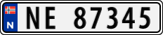 License plate of Norway, Cars