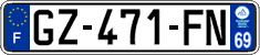 French license plate, SIV (ordinary)